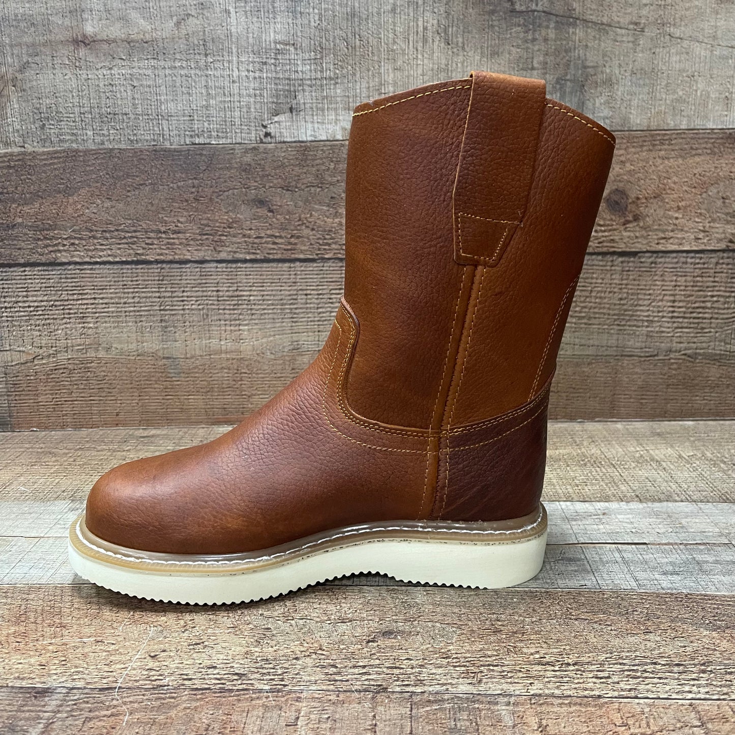 Botas de trabajo ligeras de cuero con puntera de acero para hombre, de 415 libras, de Ruper Casco Laredo