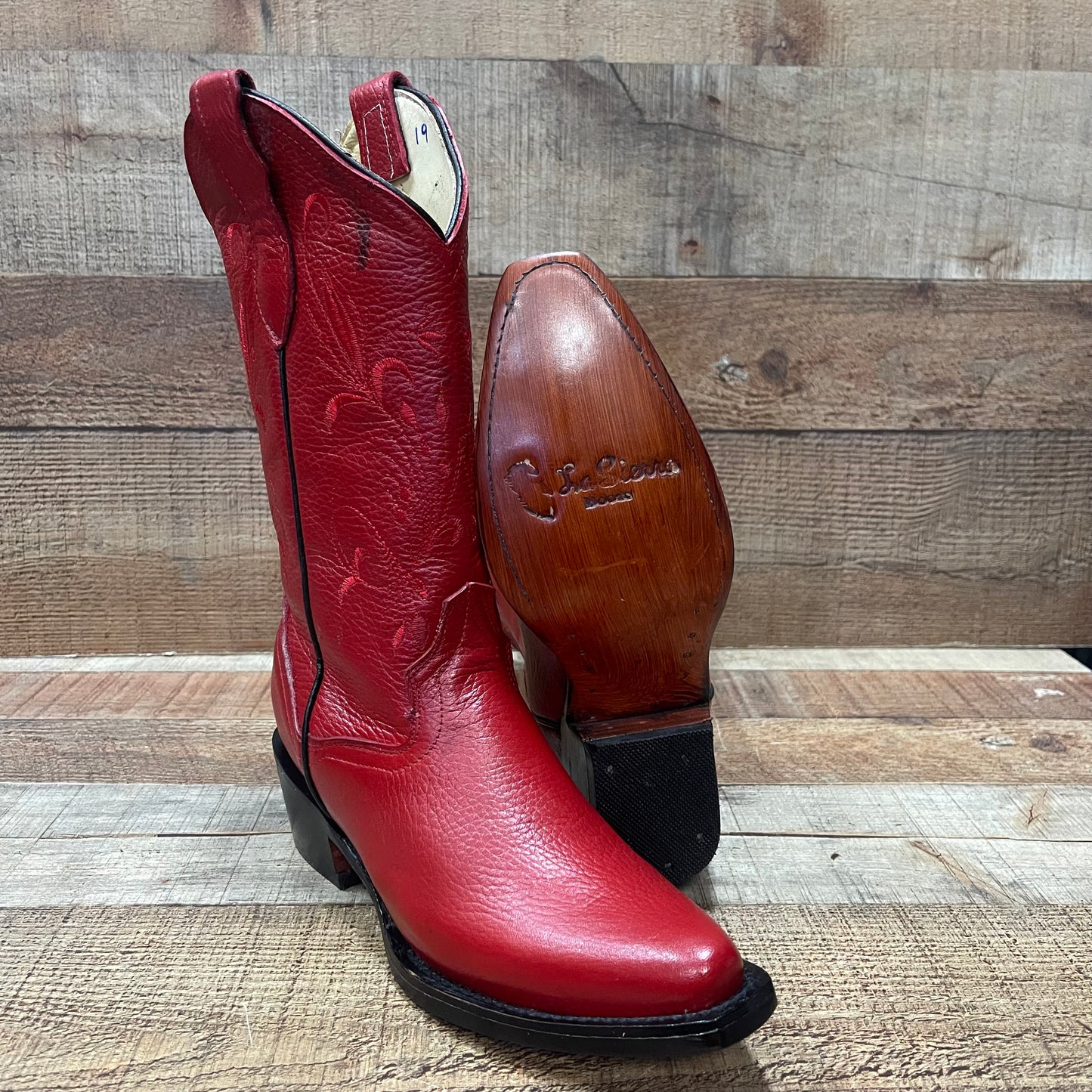 Botas vaqueras occidentales para mujer con punta puntiaguda y arnés Est.501 Dama Punta Con Arnés