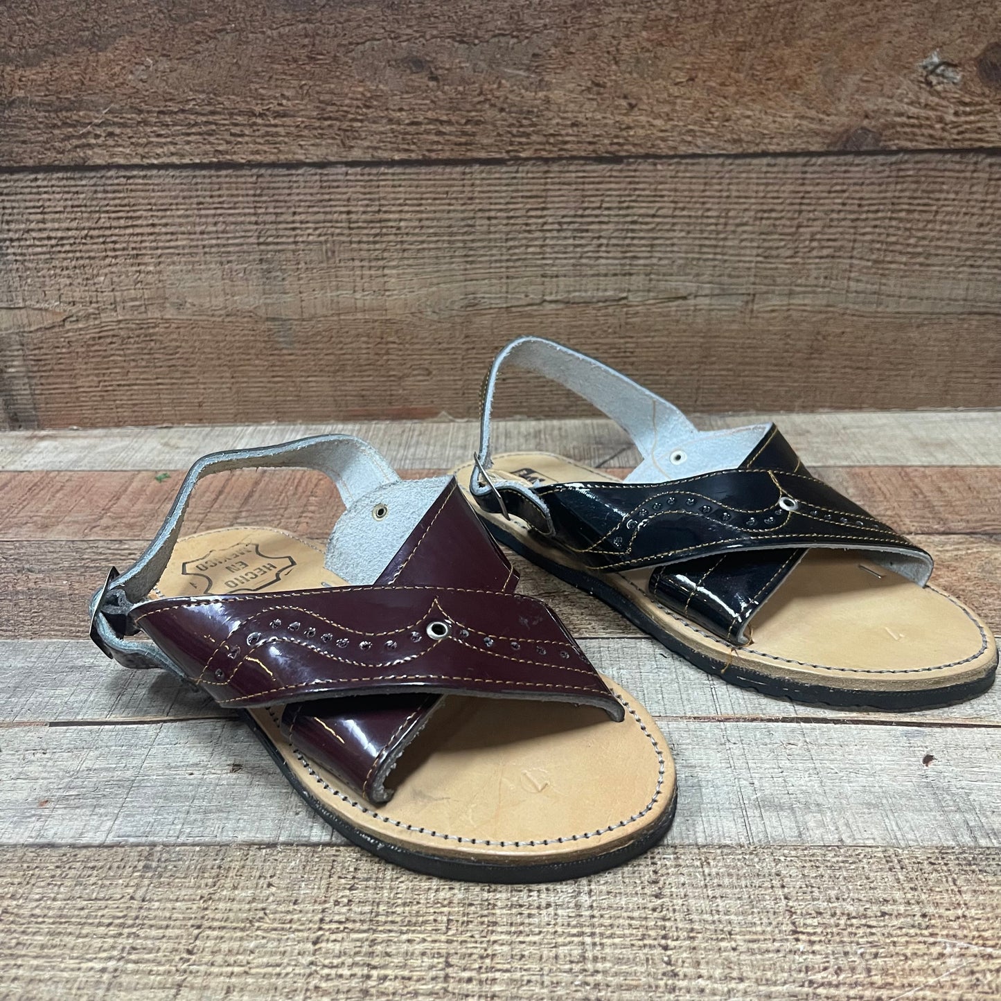 Huarache Artesanal Mexicano Cruzado Camaleon para hombre