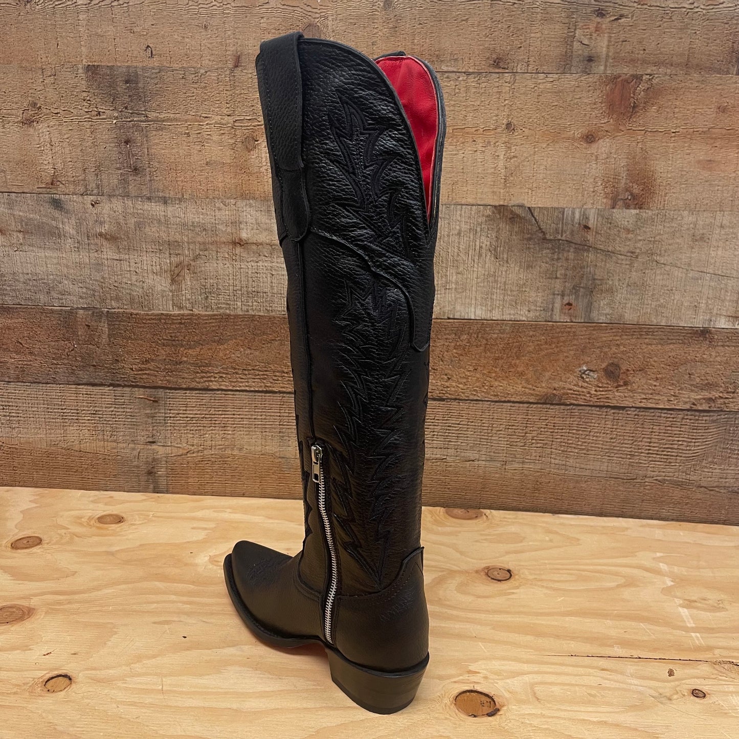 Botas vaqueras de rodeo para mujer, botas de cuero genuino con punta recortada, aprox. 404