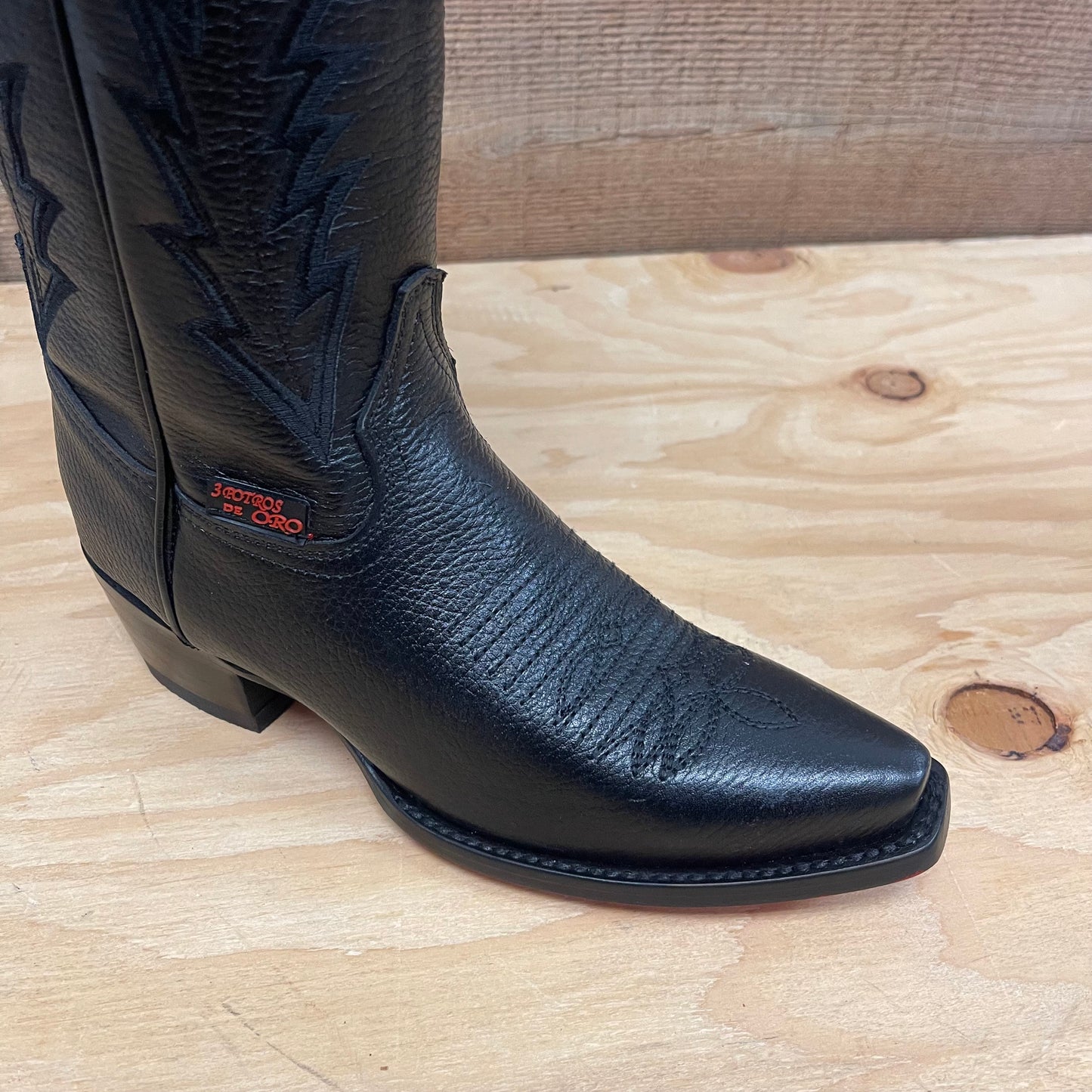 Botas vaqueras de rodeo para mujer, botas de cuero genuino con punta recortada, aprox. 404