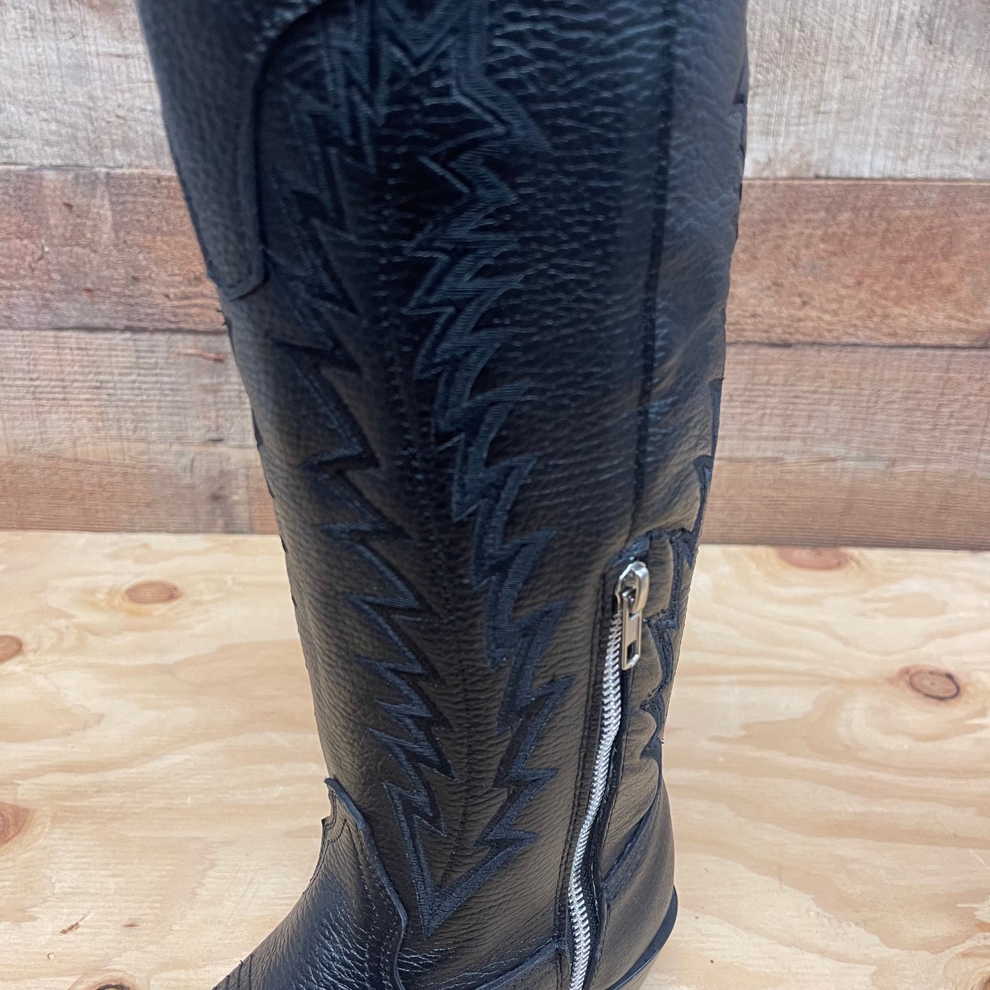 Botas vaqueras de rodeo para mujer, botas de cuero genuino con punta recortada, aprox. 404