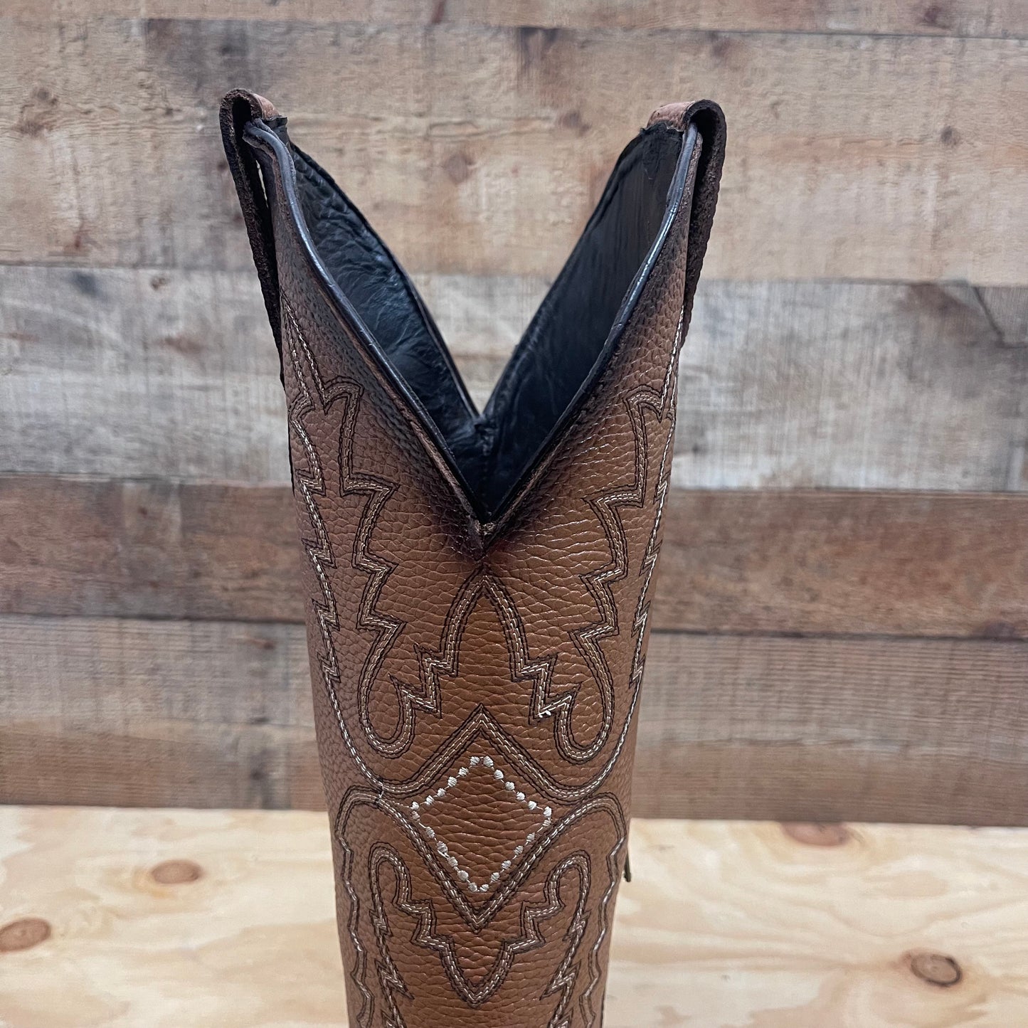 Botas vaqueras de rodeo para mujer, botas de cuero genuino con punta recortada, aprox. 404