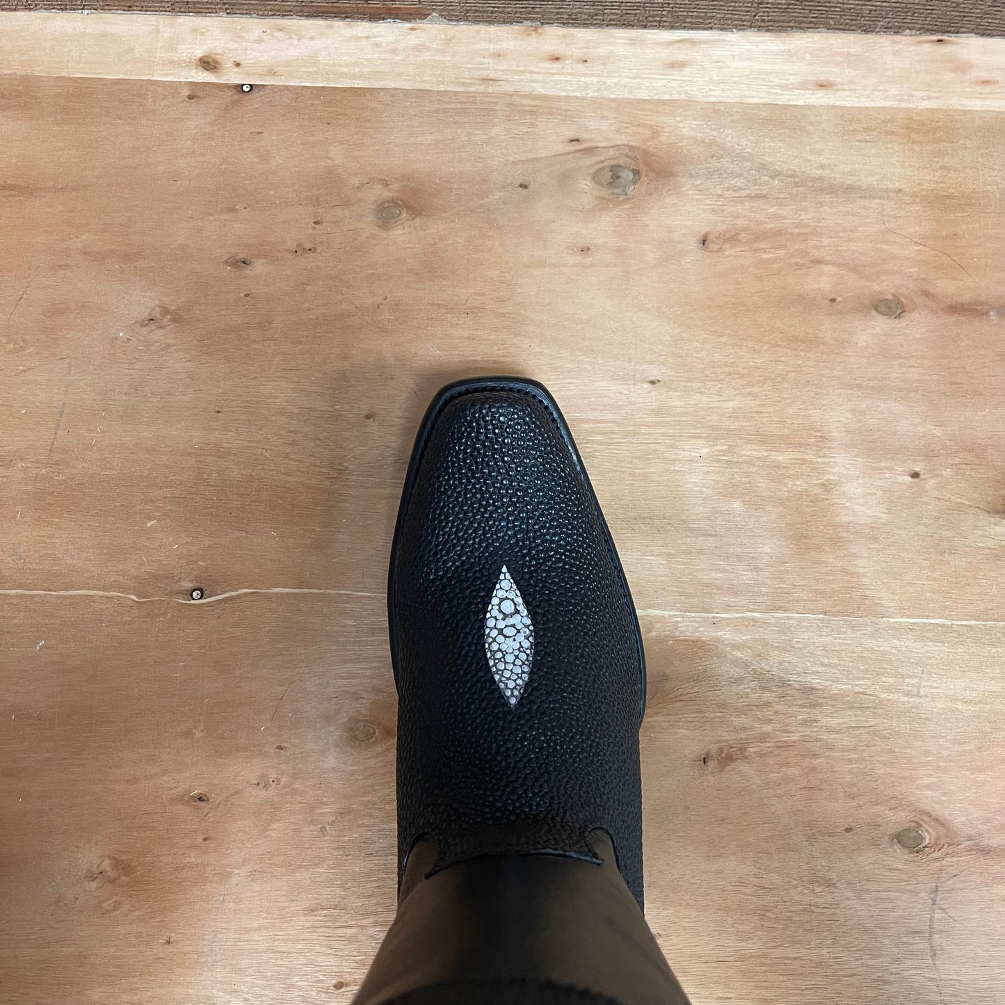 Men's Western Cowboy Side Zipper Genuine Leather with Stingray Print Dubai Toe Boots Est.274 Mantarraya Cierre Horma Dubai