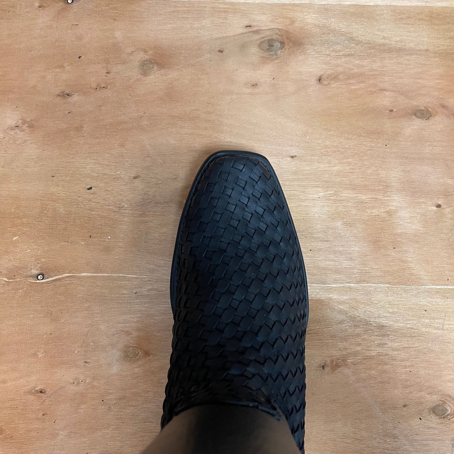 Men's Western Cowboy Side Zipper Genuine Leather with Handwoven Petatillo Style Dubai Toe Boots Est.272 Petatillo Cierre Horma Dubai