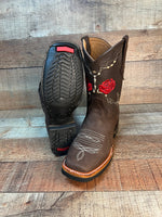 Botas vaqueras estilo western para mujer de piel auténtica, talla 706, rosas