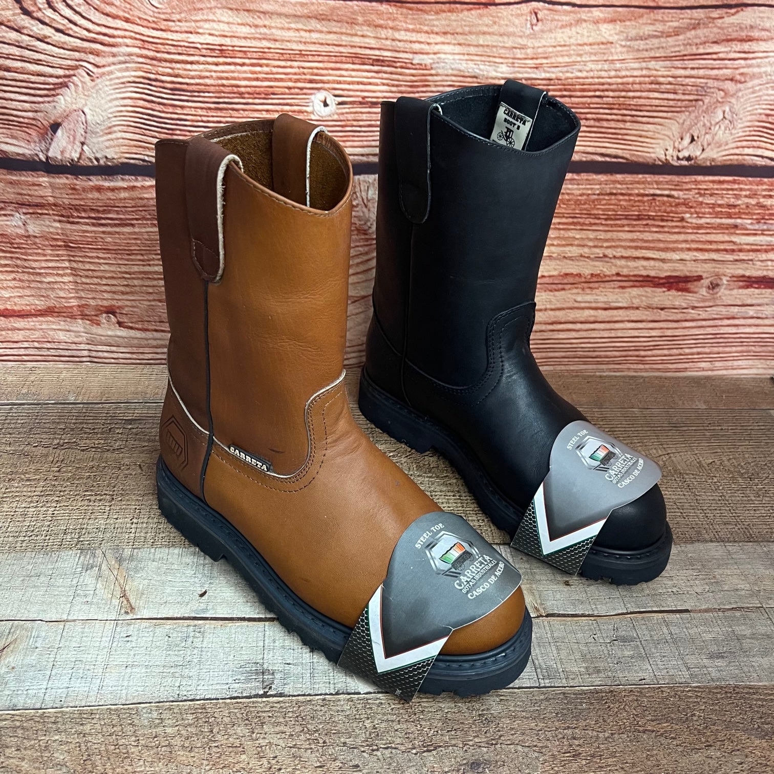 Mens Boots Best Steel Toe Pull On Work Boots Men's Work Pull-On