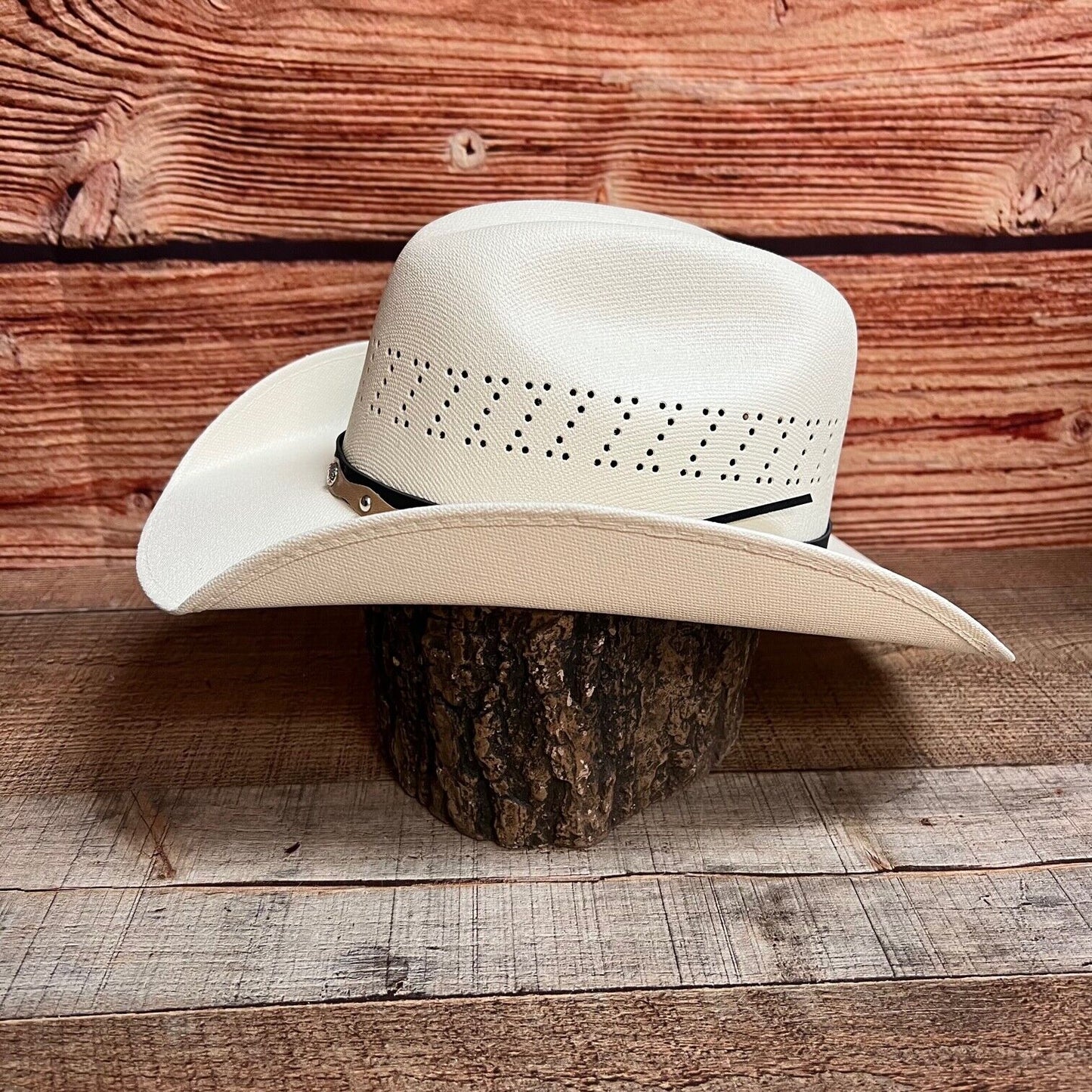 Kid's Western White Wide Brim Cowboy Hat Straw Sombrero Vaquero Nino