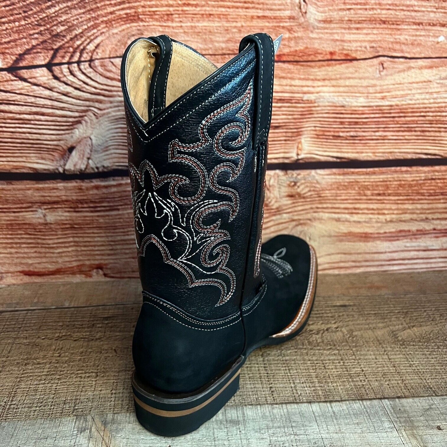 Botas vaqueras de cuero genuino para hombre, estilo bulldog occidental, de 380 libras, estilo tejano