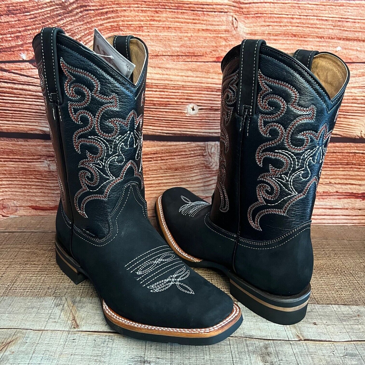 Botas vaqueras de cuero genuino para hombre, estilo bulldog occidental, de 380 libras, estilo tejano