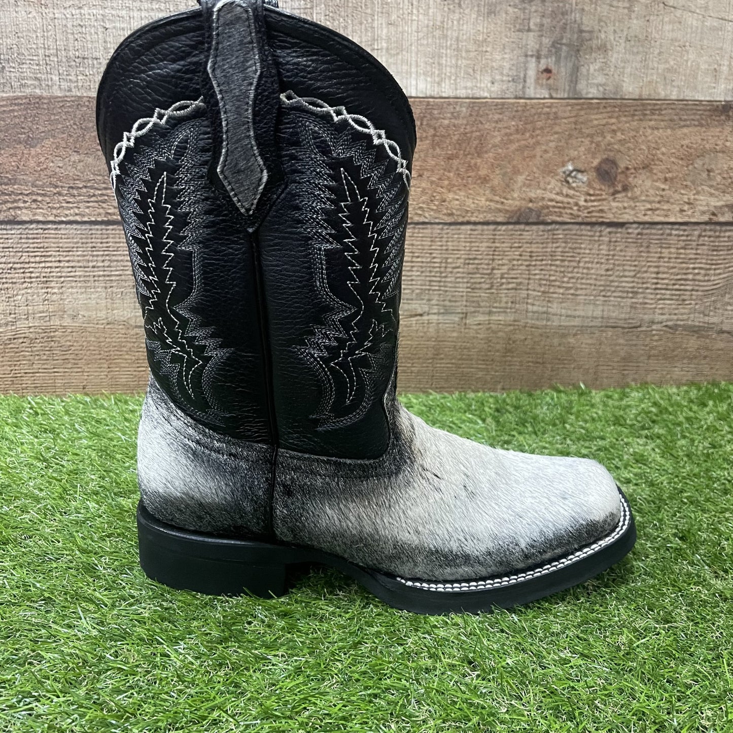 Botas vaqueras occidentales para hombre de piel de vaca auténtica y pelo de vaca auténtico Bota Est.744 Pelos
