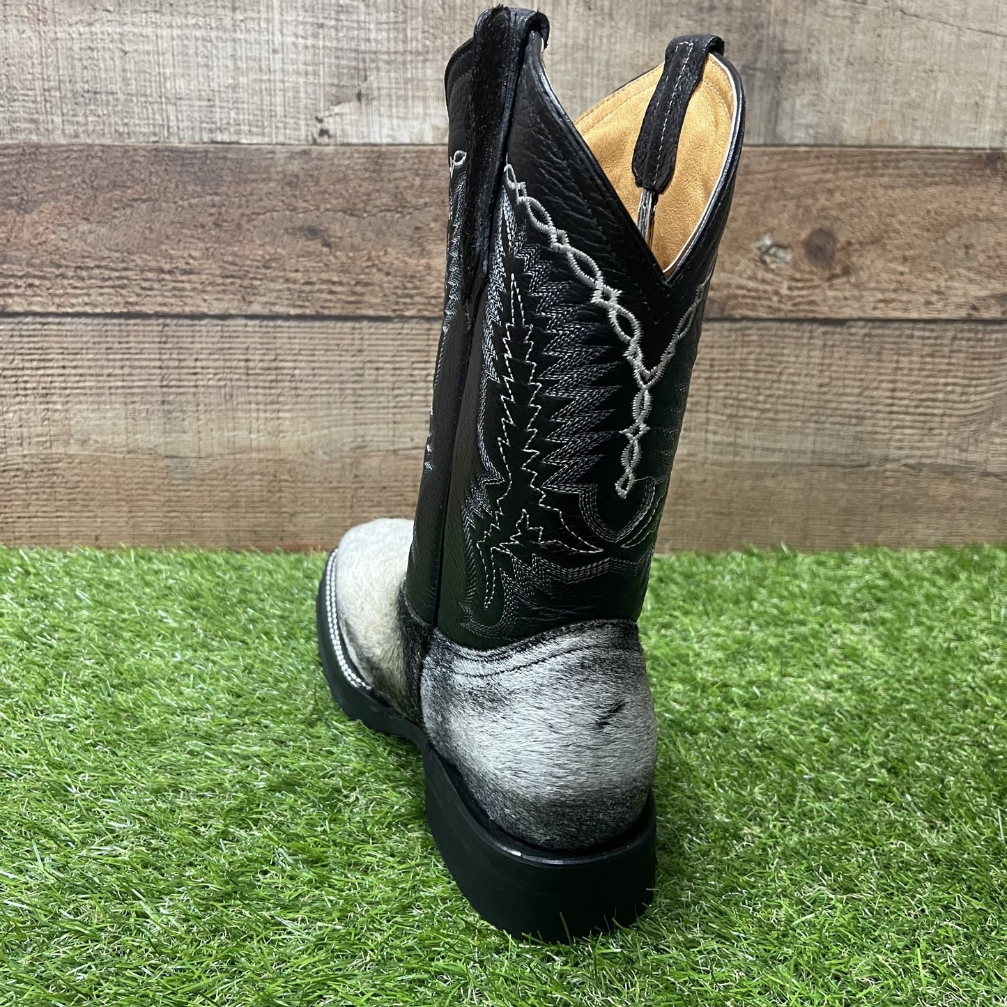 Botas vaqueras occidentales para hombre de piel de vaca auténtica y pelo de vaca auténtico Bota Est.744 Pelos