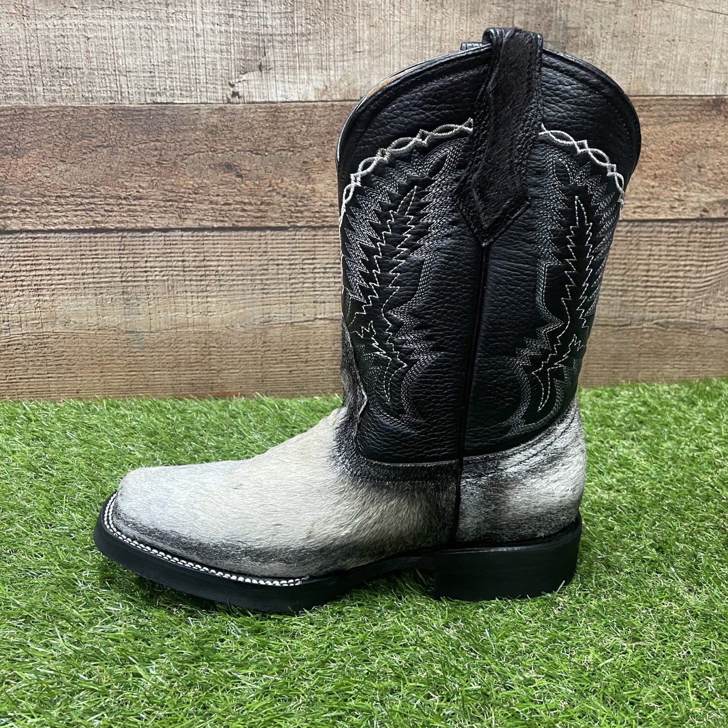 Botas vaqueras occidentales para hombre de piel de vaca auténtica y pelo de vaca auténtico Bota Est.744 Pelos