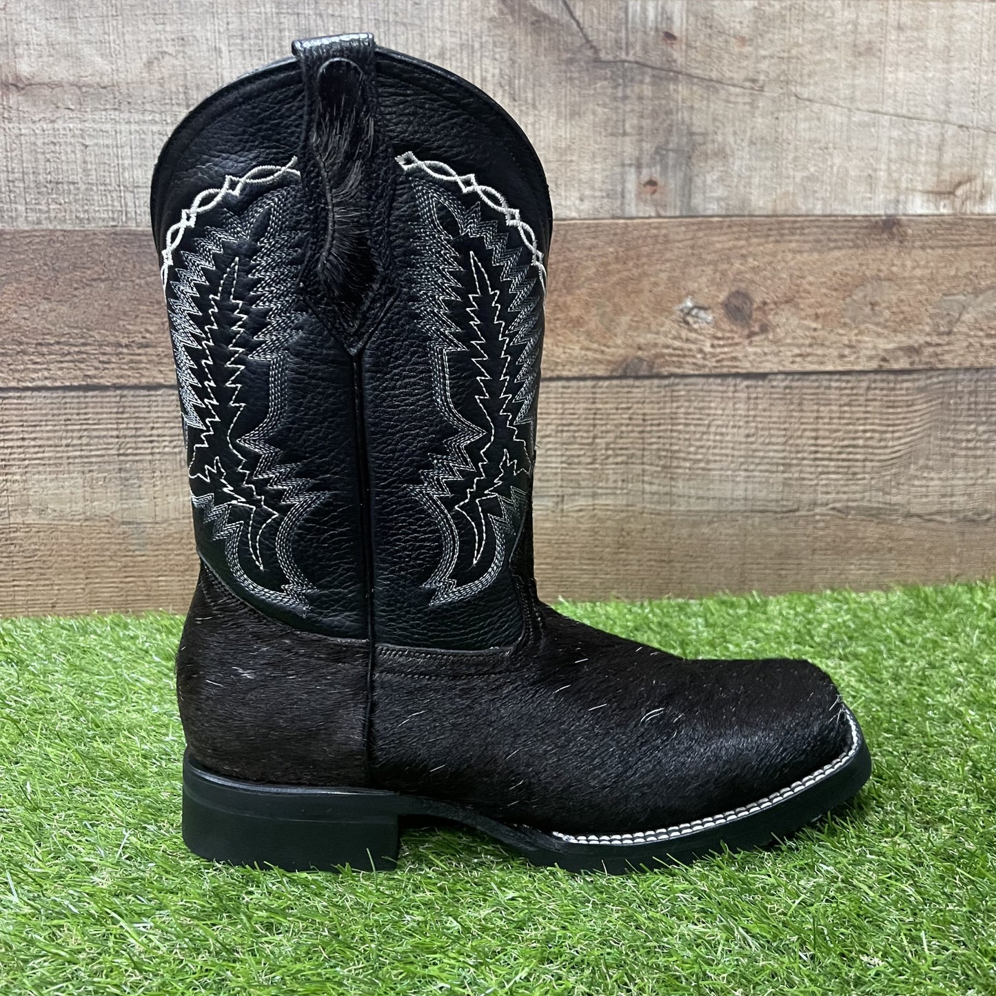 Botas vaqueras occidentales para hombre de piel de vaca auténtica y pelo de vaca auténtico Bota Est.744 Pelos