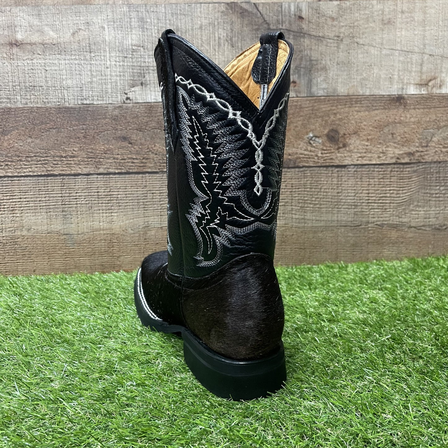 Botas vaqueras occidentales para hombre de piel de vaca auténtica y pelo de vaca auténtico Bota Est.744 Pelos