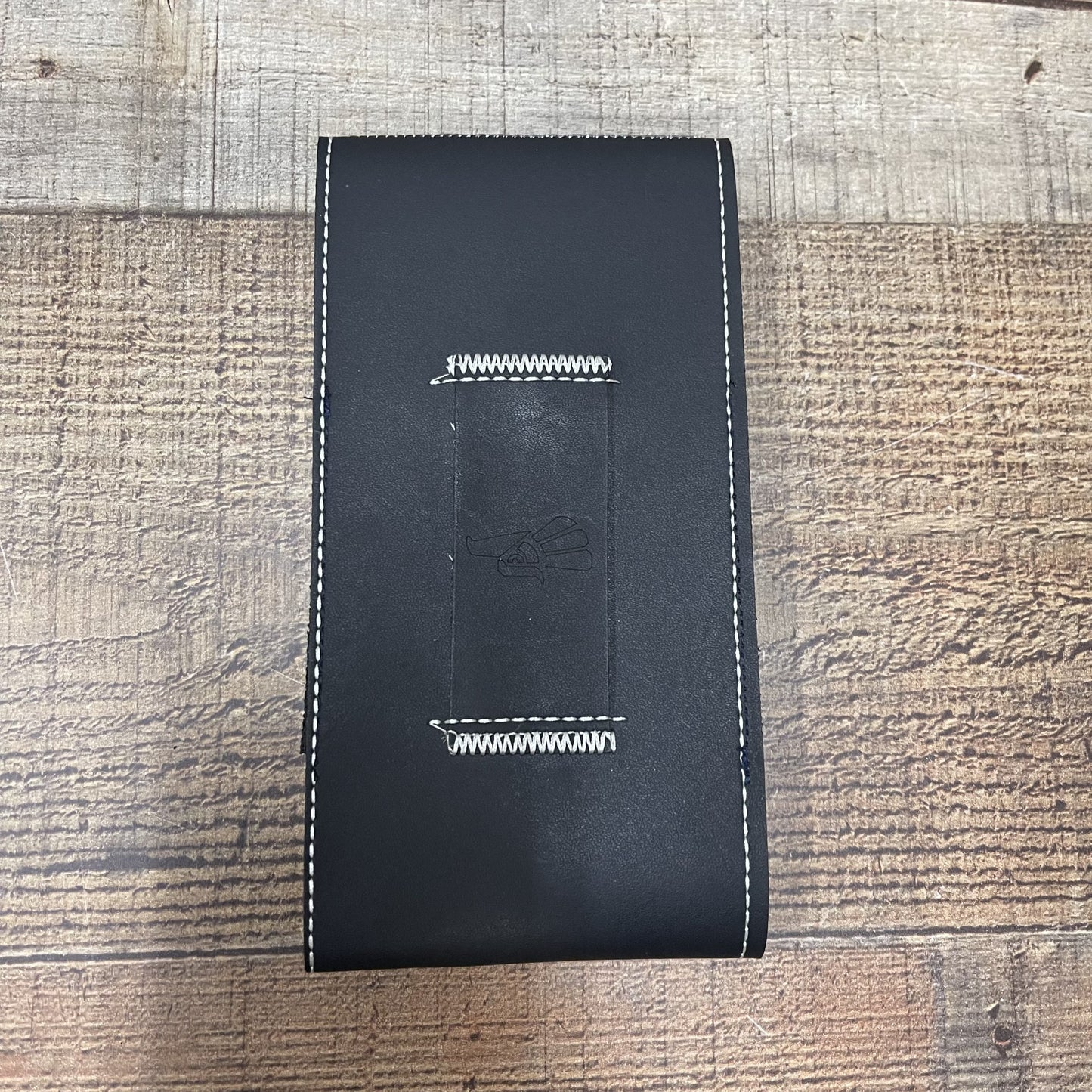 Men's Phone Case Embroidery With Silver Thread Genuine Cowhide Leather Funda Hilo Plata