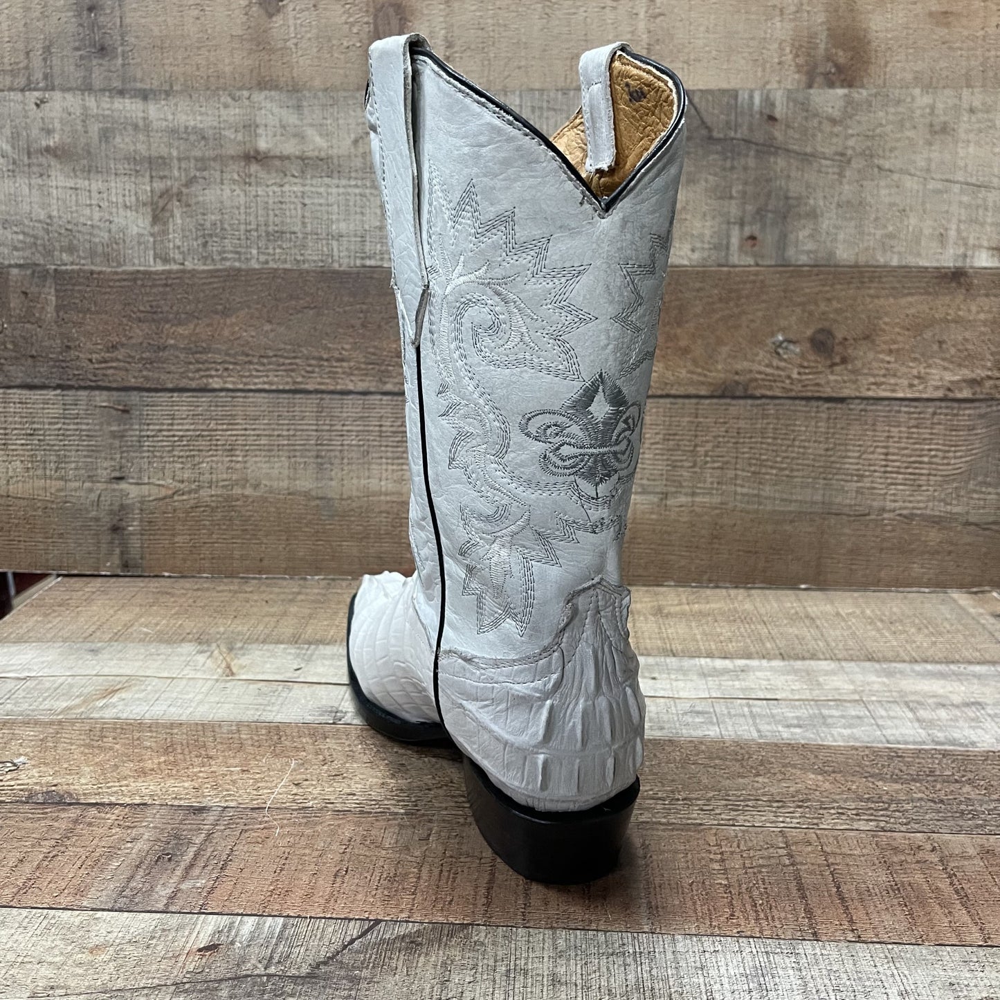 Botas vaqueras de piel con estampado de cocodrilo para hombre, precio estimado 099 Cocodrilo