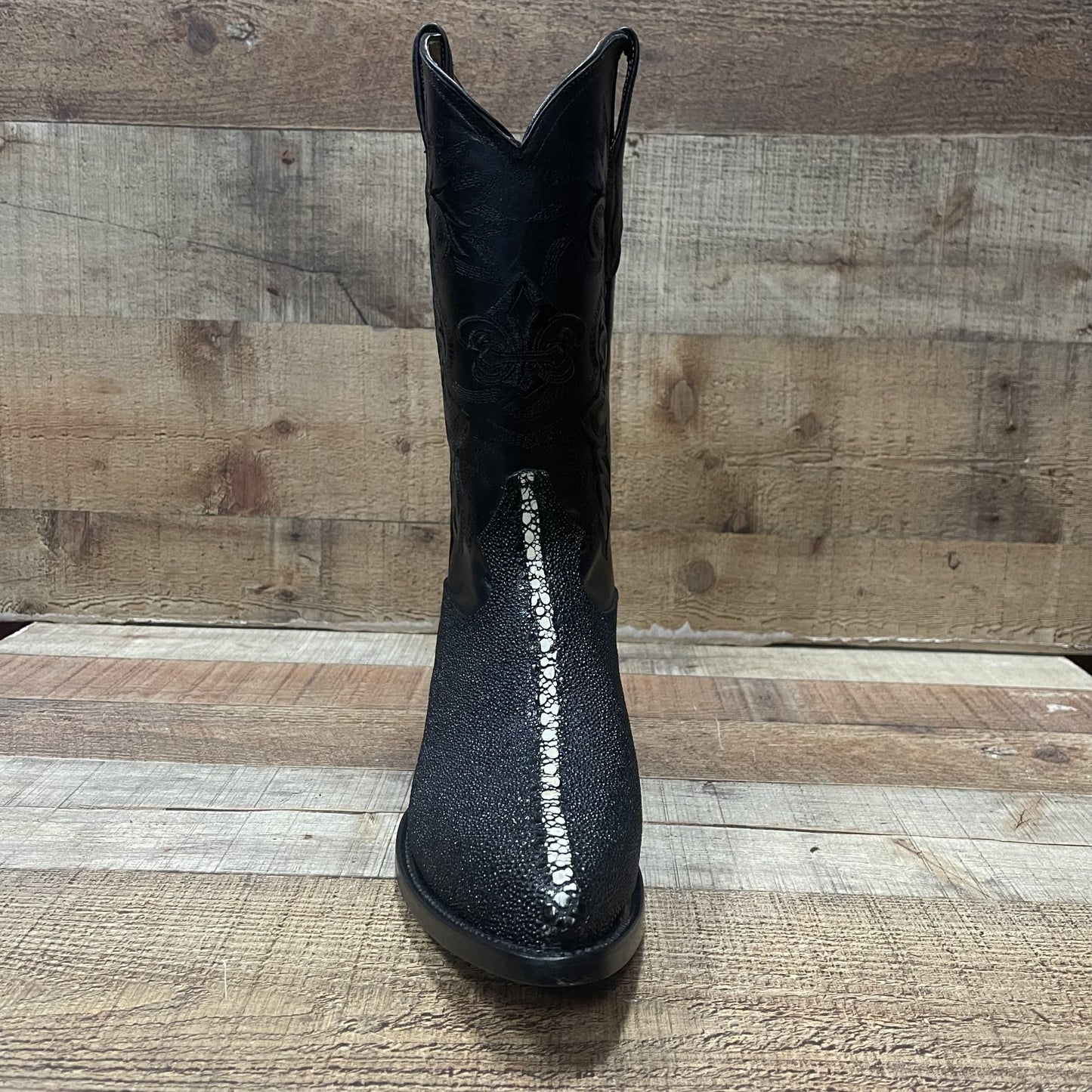 Botas de vaquero occidental de cuero genuino con punta puntiaguda para hombre Est.099 Puntal Floter Sin Trebol