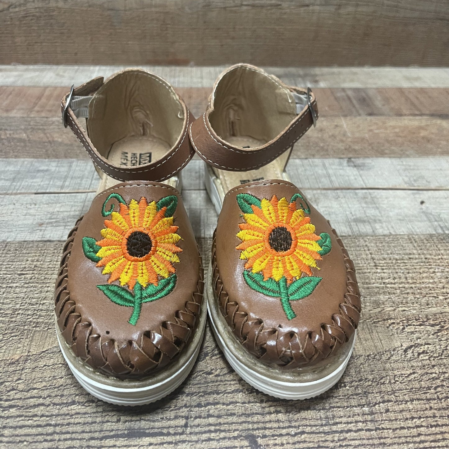 Women's Handmade Authentic Leather Sandals Sunflower Est.283 Huaraches Dama Girasol