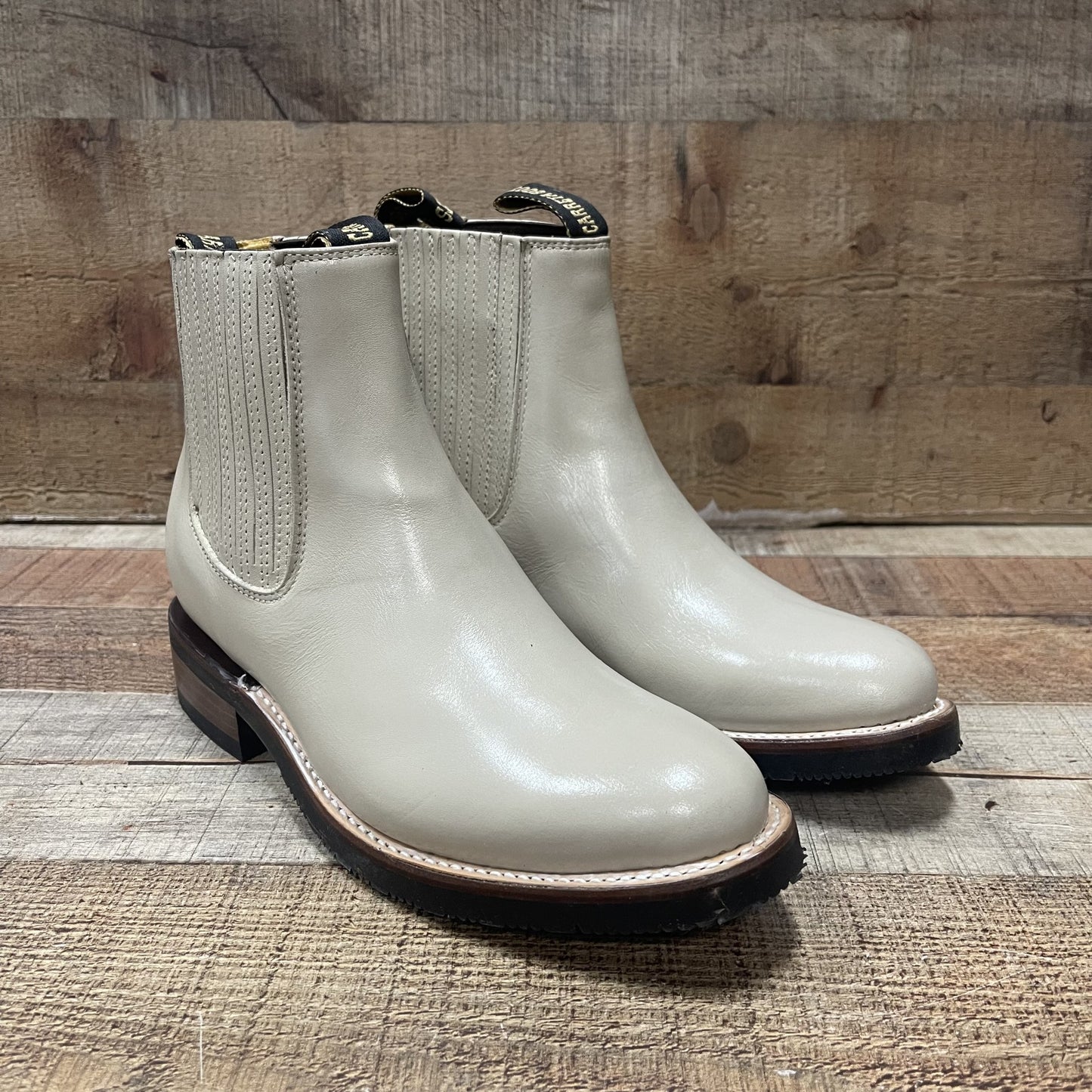 Botas vaqueras para hombre, con suela de goma, cierre hasta el tobillo, 250 unidades, botín Napa Suela Hule