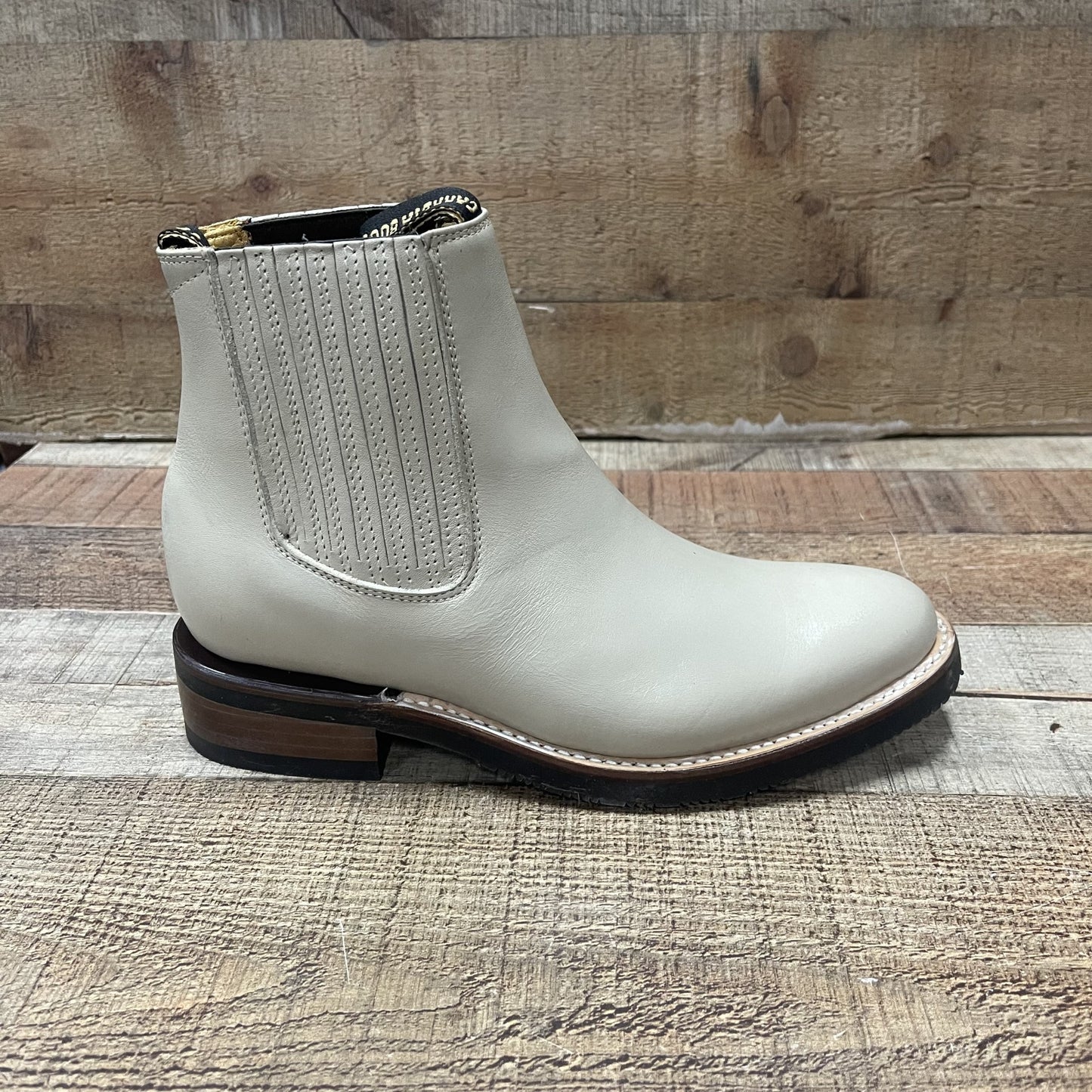 Botas vaqueras para hombre, con suela de goma, cierre hasta el tobillo, 250 unidades, botín Napa Suela Hule