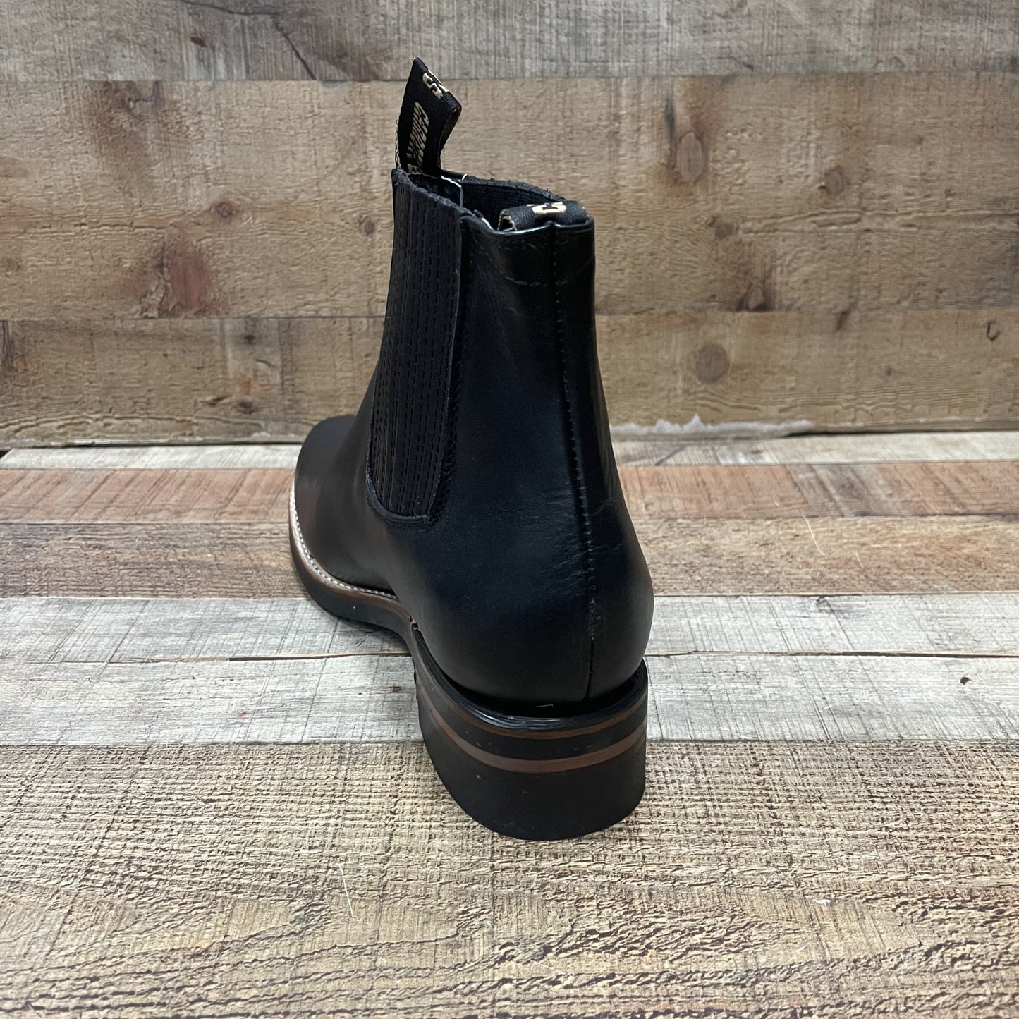 Botas vaqueras para hombre, con suela de goma, cierre hasta el tobillo, 250 unidades, botín Napa Suela Hule