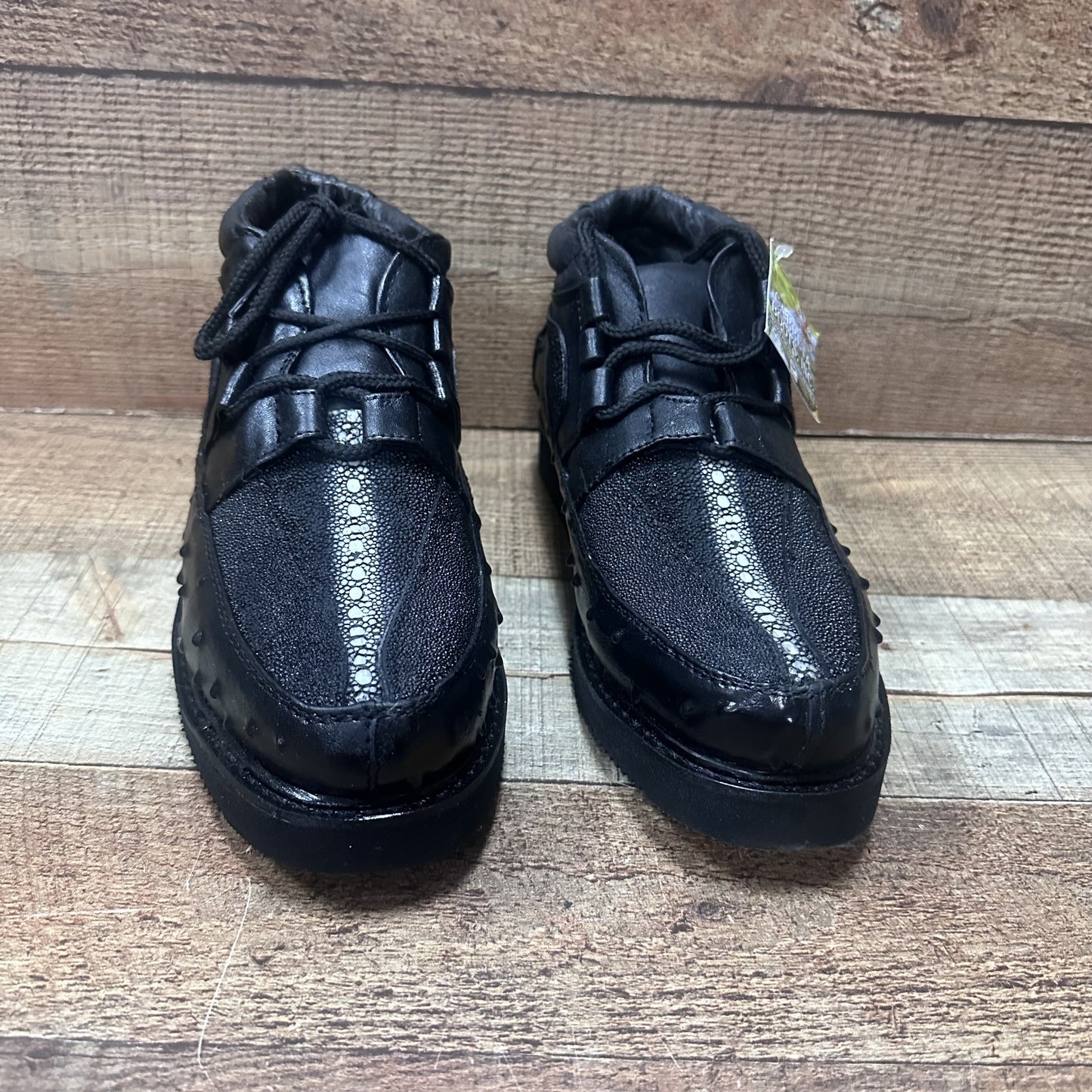 Zapatos de piel con estampado de cocodrilo/avestruz para hombre Est.1214 Ave Coco