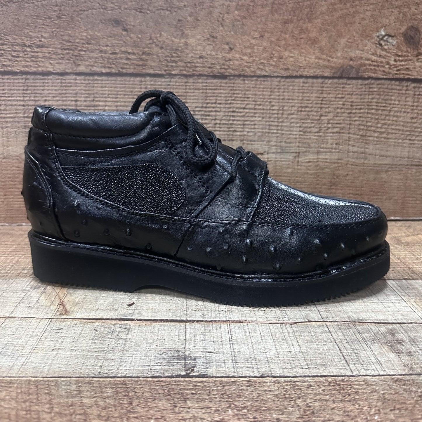 Zapatos de piel con estampado de cocodrilo/avestruz para hombre Est.1214 Ave Coco