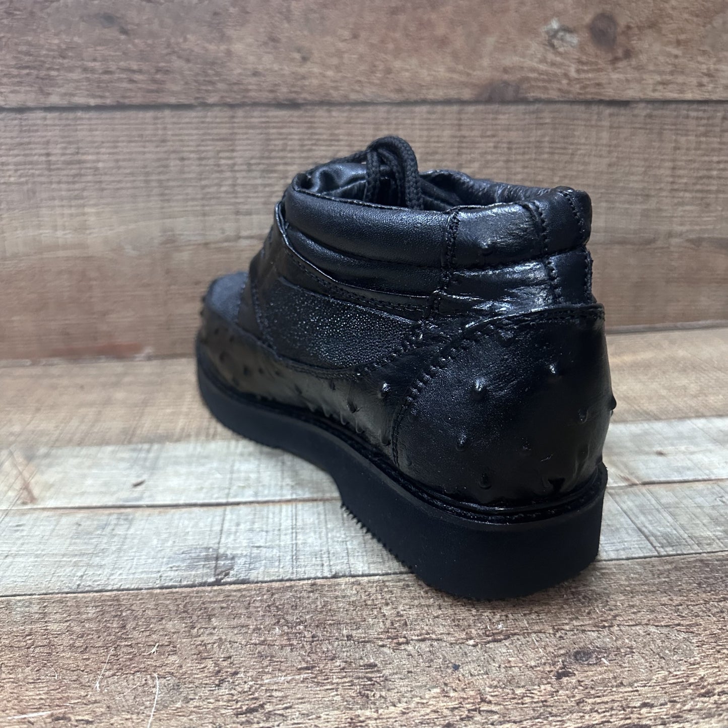 Zapatos de piel con estampado de cocodrilo/avestruz para hombre Est.1214 Ave Coco