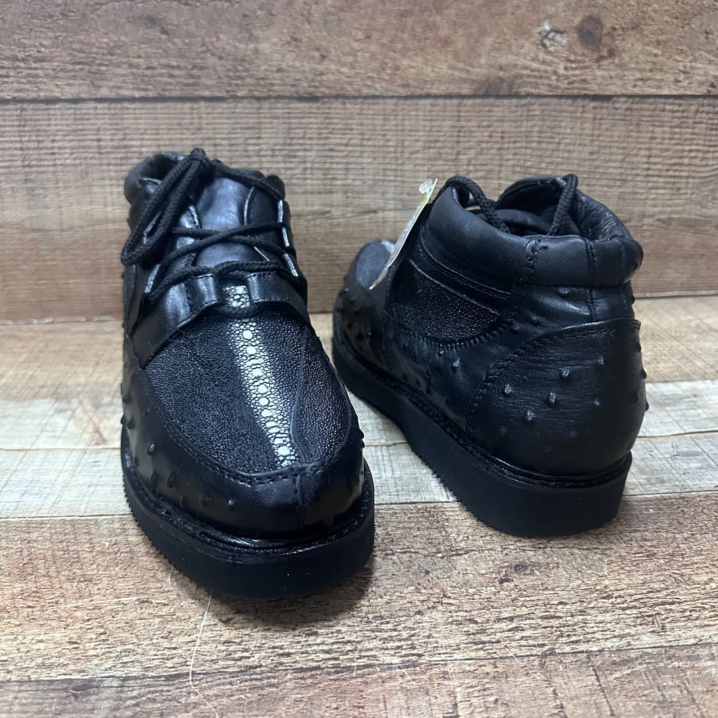 Zapatos de piel con estampado de cocodrilo/avestruz para hombre Est.1214 Ave Coco