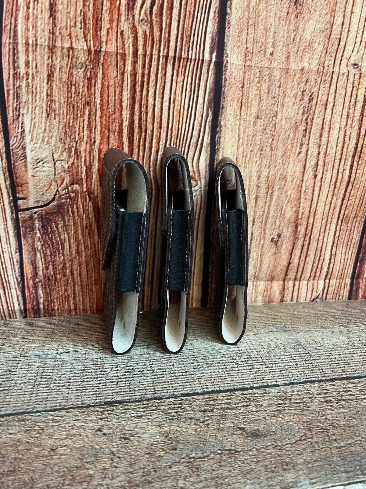 Men's Phone Case Embroidery Genuine Cow Leather