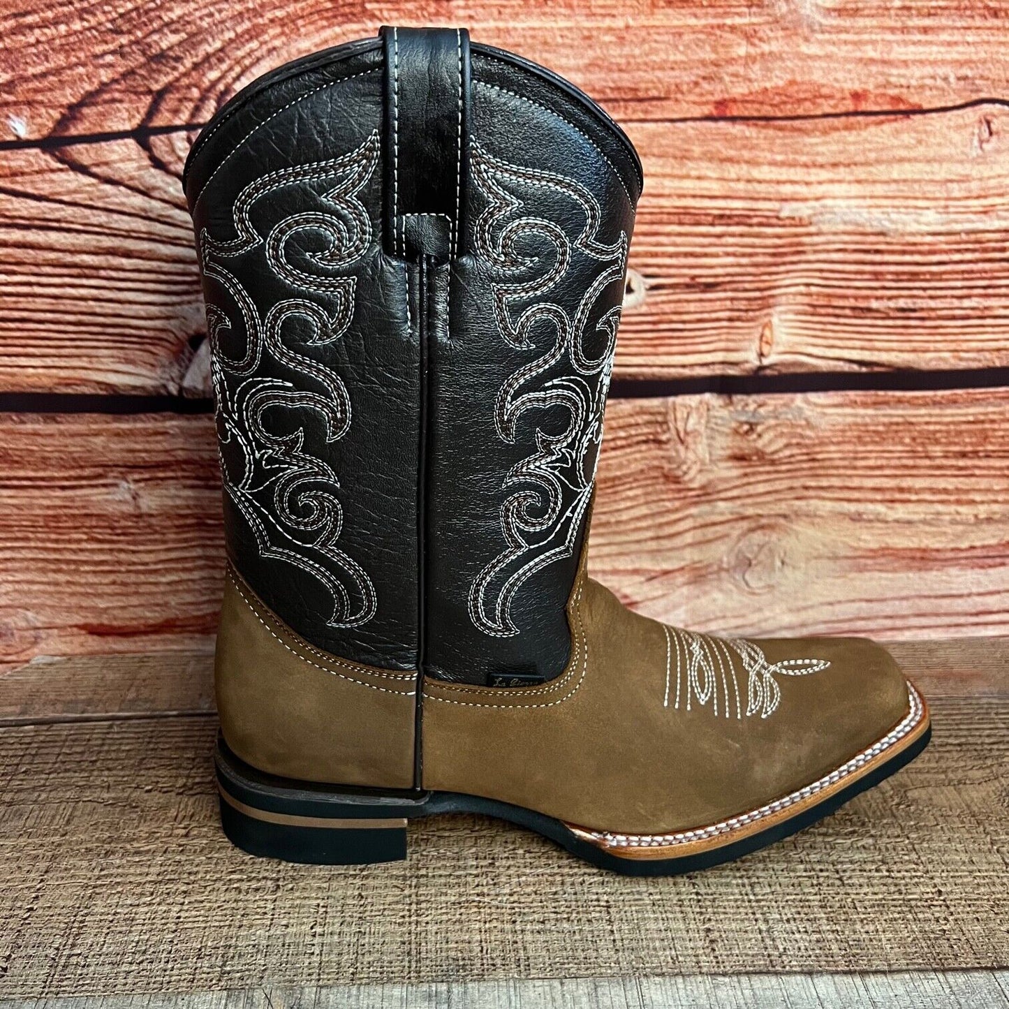 Botas vaqueras de cuero genuino para hombre, estilo bulldog occidental, de 380 libras, estilo tejano