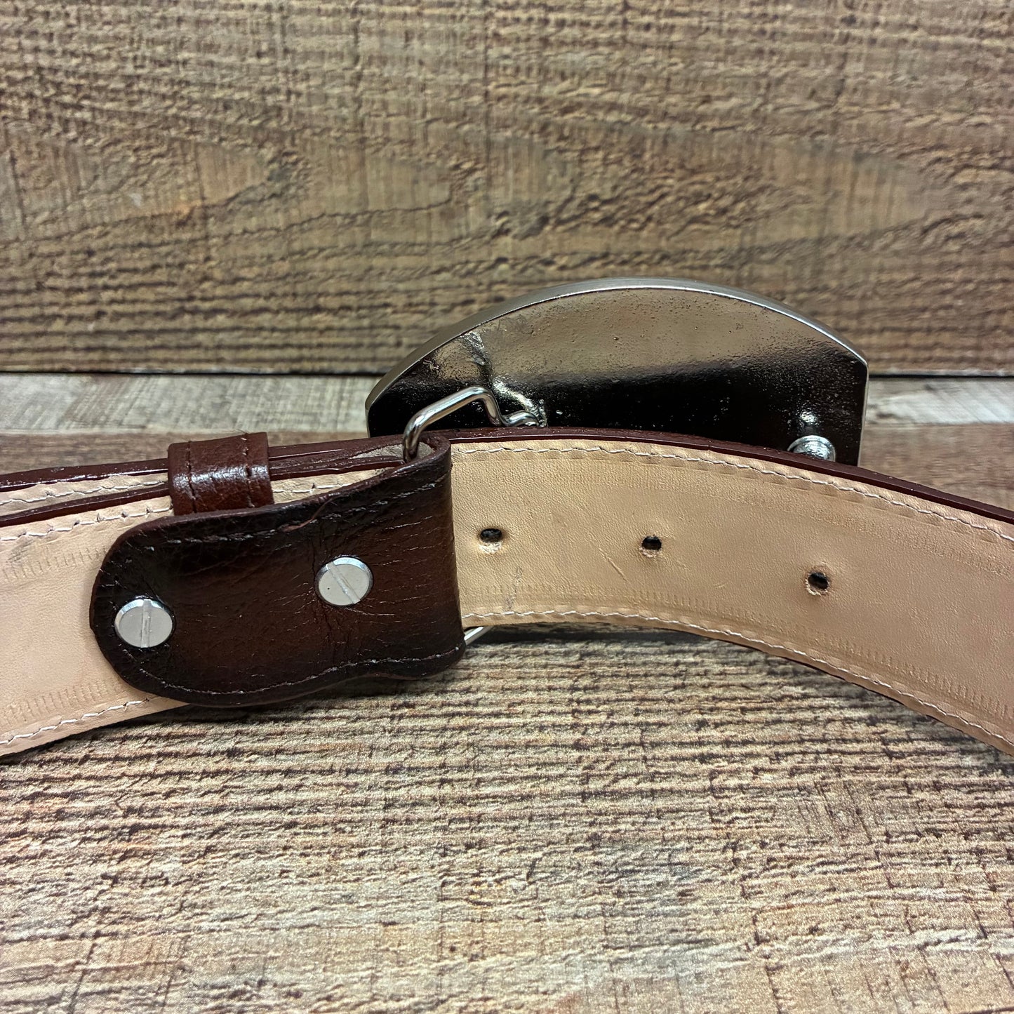Men's Cowboy Set: Wester Zipper Genuine American Deer Leather Boots Dubai Toe Est. 264 Brandy with Belt