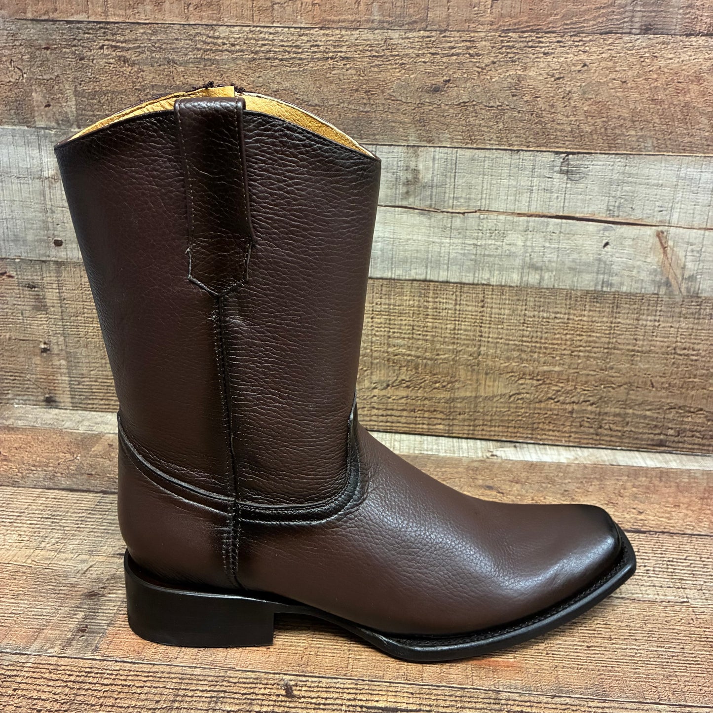 Men's Western Cowboy Zipper Genuine American Deer Leather Boots Dubai Toe Est. 264