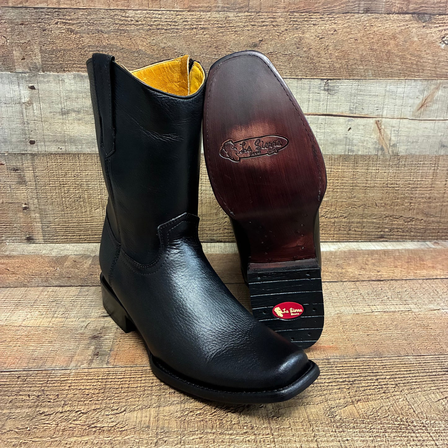 Men's Western Cowboy Zipper Genuine American Deer Leather Boots Dubai Toe Est. 264