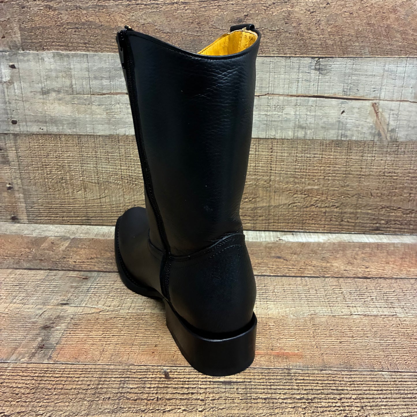 Men's Western Cowboy Zipper Genuine American Deer Leather Boots Dubai Toe Est. 264