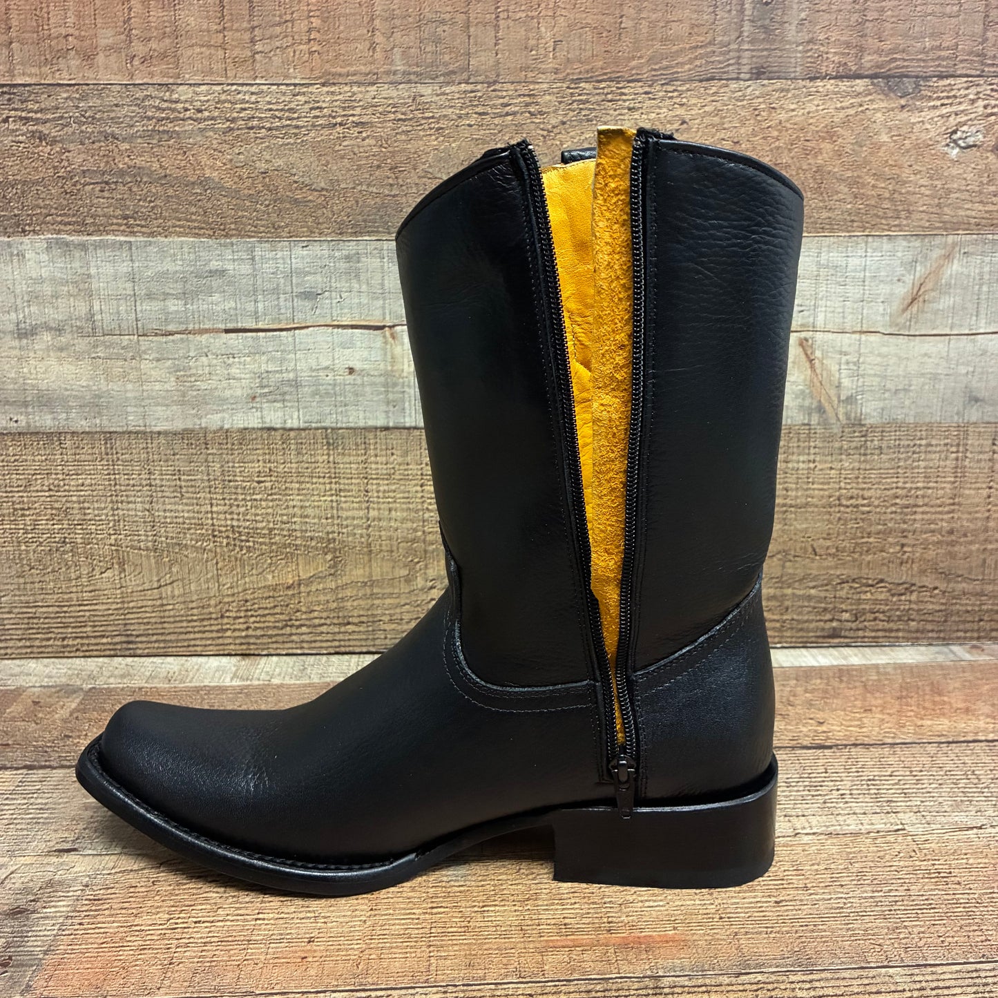 Men's Western Cowboy Zipper Genuine American Deer Leather Boots Dubai Toe Est. 264