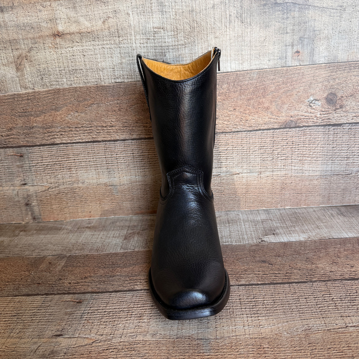 Men's Cowboy Set: Wester Zipper Genuine American Deer Leather Boots Dubai Toe Est. 264 Brandy with Belt