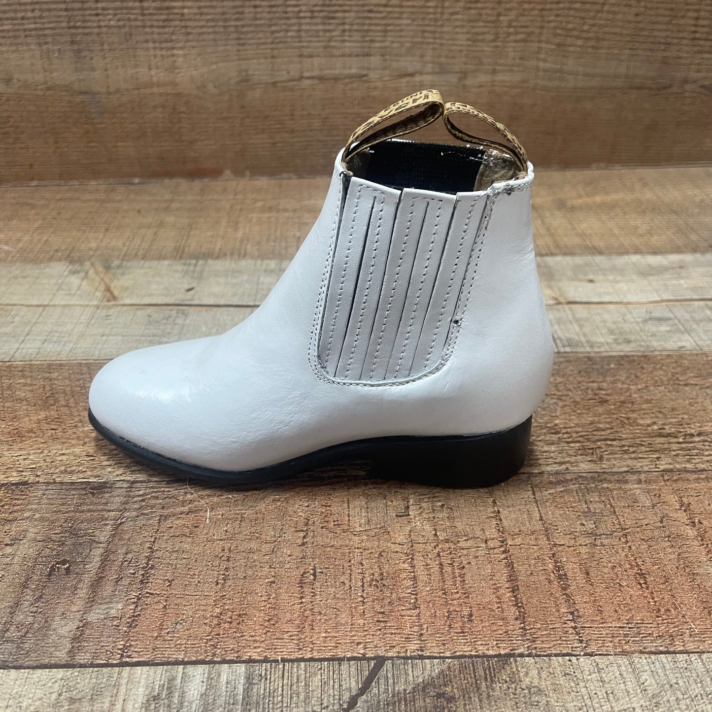 Kid's Cowboy Leather Half Boots Western Rodeo Leather Sole Est.3000 Botin Charro Napa Suela Cuero Nino