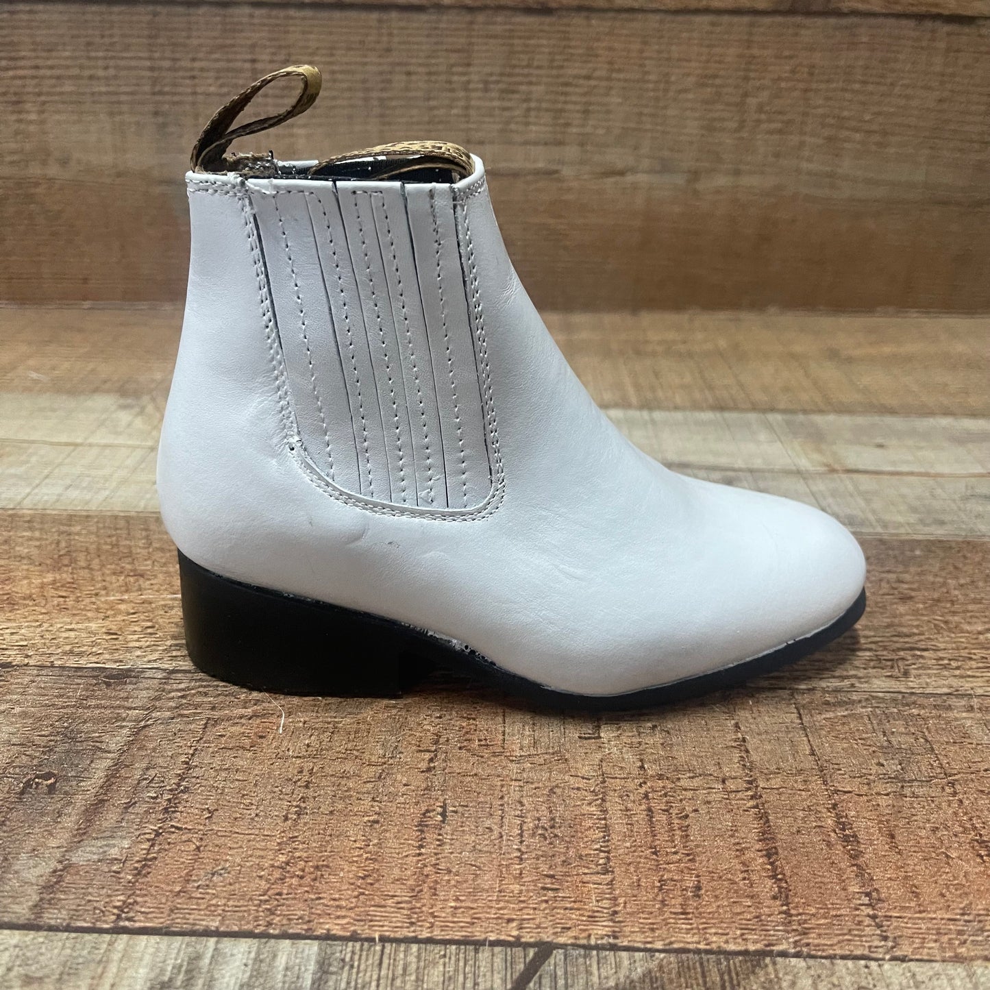 Kid's Cowboy Leather Half Boots Western Rodeo Leather Sole Est.3000 Botin Charro Napa Suela Cuero Nino