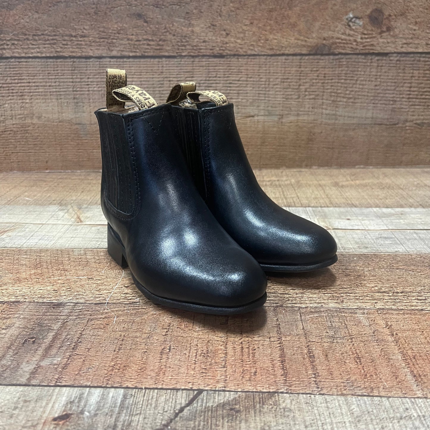 Kid's Cowboy Leather Half Boots Western Rodeo Leather Sole Est.3000 Botin Charro Napa Suela Cuero Nino