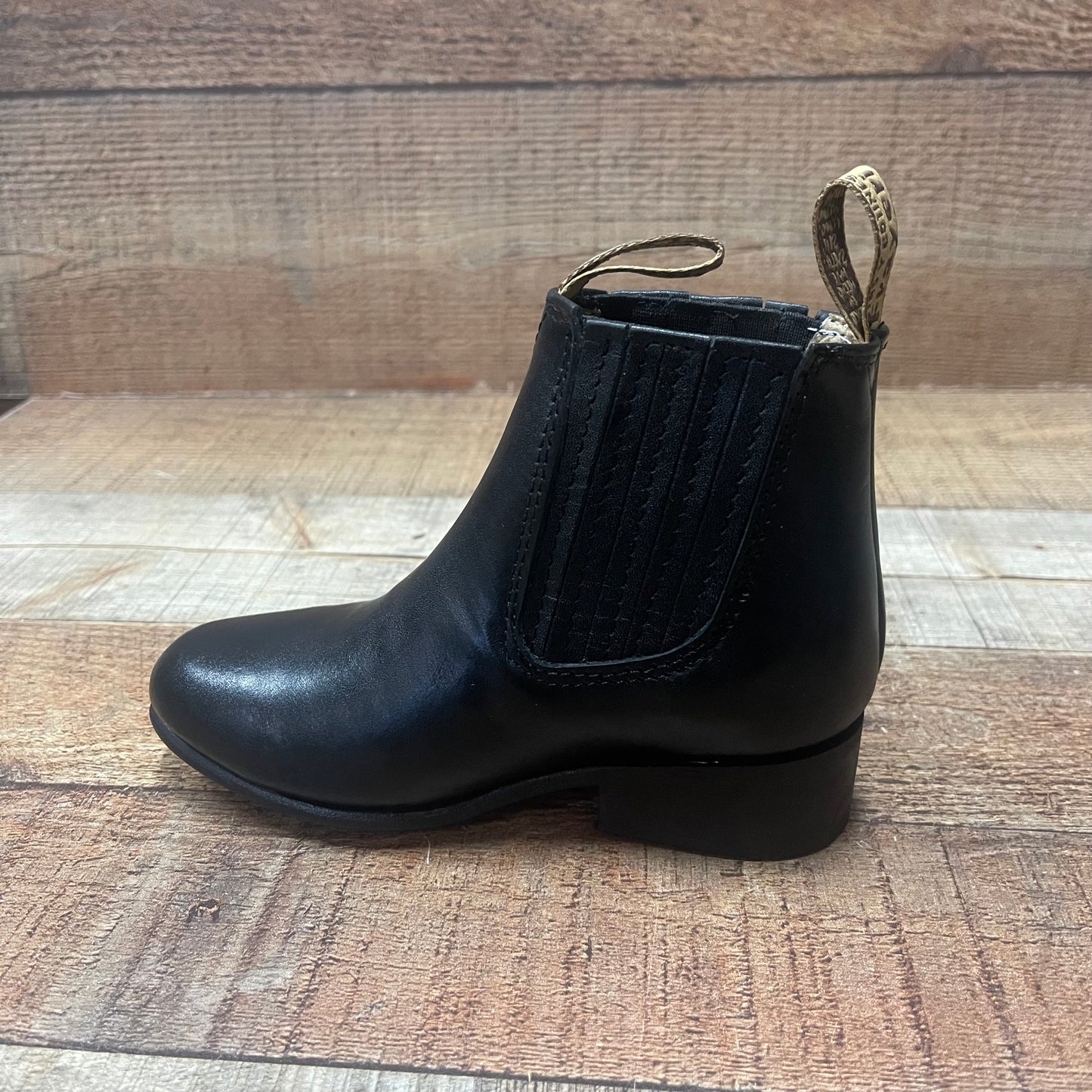 Kid's Cowboy Leather Half Boots Western Rodeo Leather Sole Est.3000 Botin Charro Napa Suela Cuero Nino
