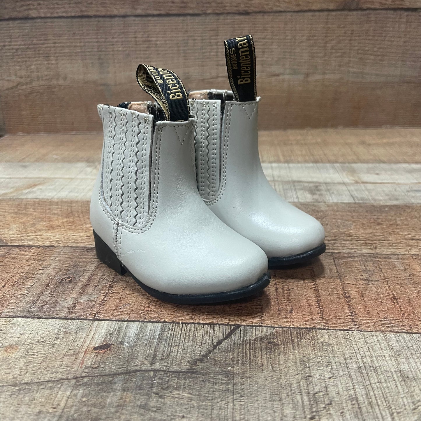 Kid's Cowboy Leather Half Boots Western Rodeo Leather Sole Est.3000 Botin Charro Napa Suela Cuero Nino