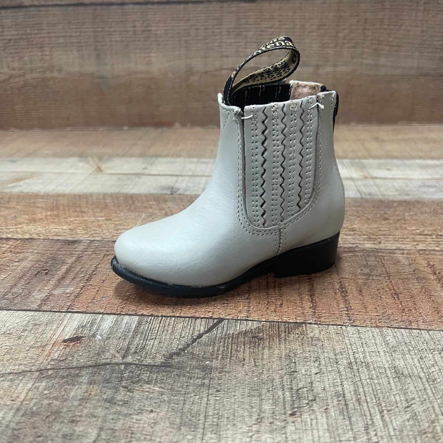 Kid's Cowboy Leather Half Boots Western Rodeo Leather Sole Est.3000 Botin Charro Napa Suela Cuero Nino