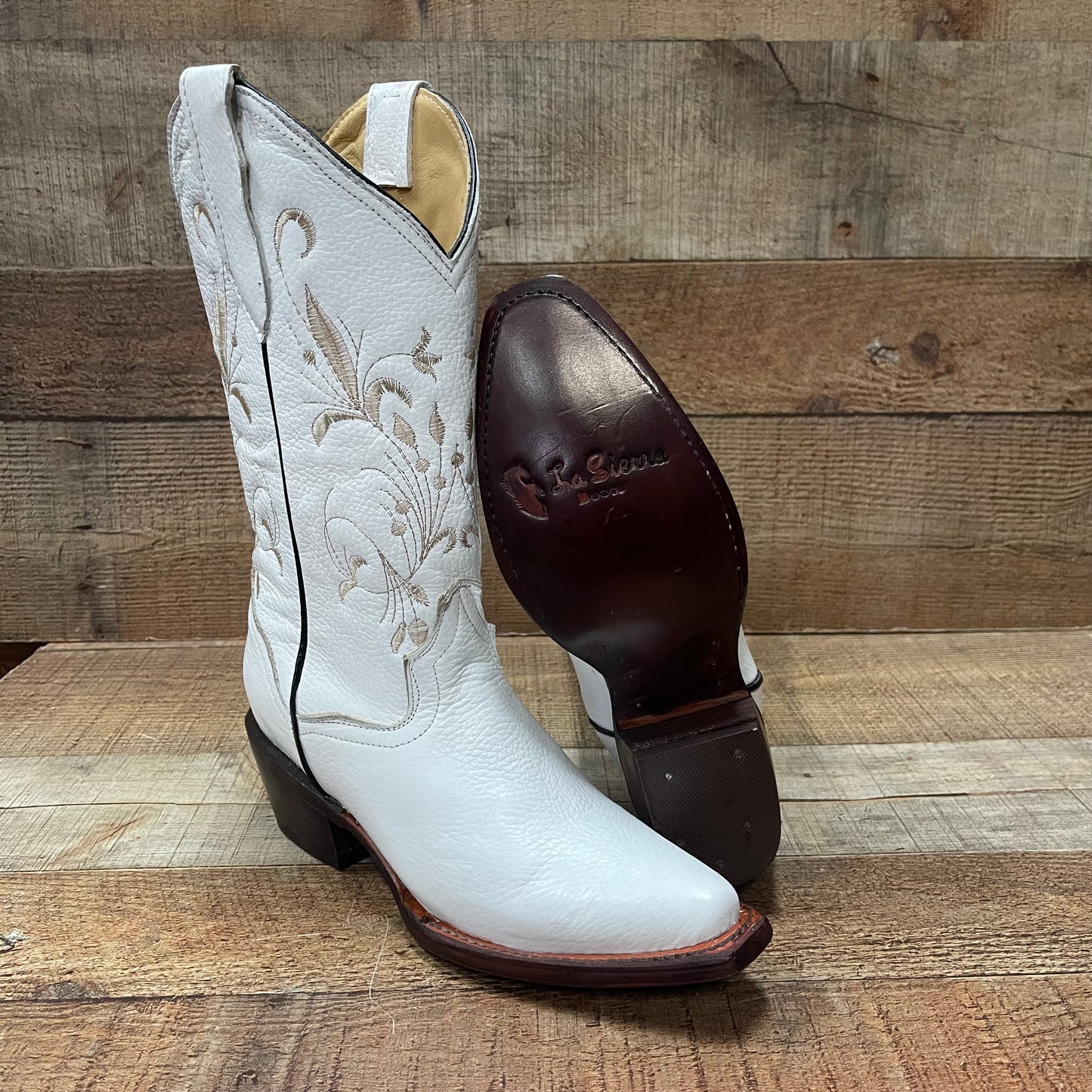 Botas vaqueras occidentales para mujer con punta puntiaguda y arnés Est.501 Dama Punta Con Arnés
