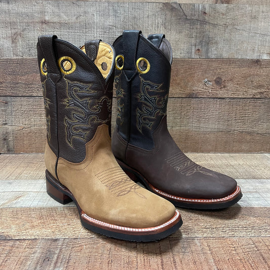 Men’s Rodeo Cowboy Square Toe Boots Est.900 Bota Punta Bulldog