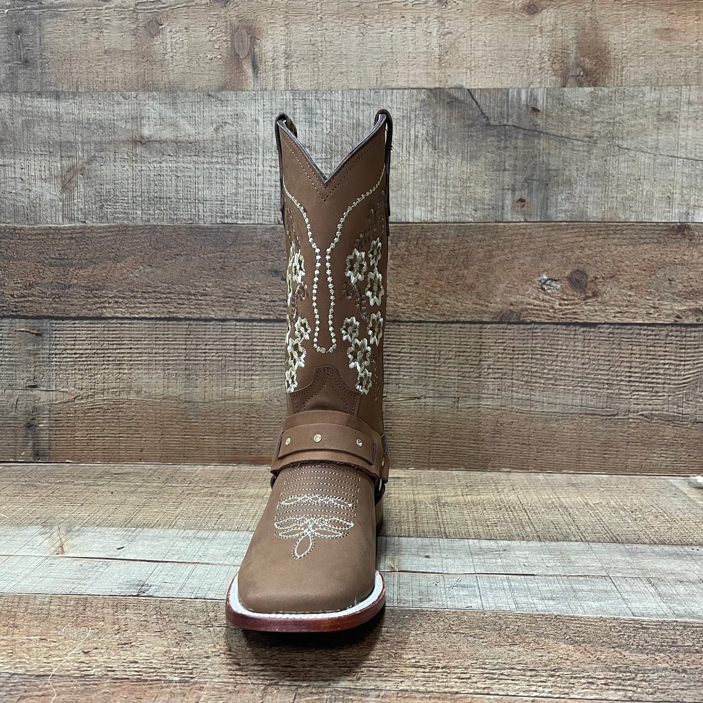 Women's Western Cowgirl Genuine Leather Boots With Detachable Harness Bota Vaquera Dama Est.100