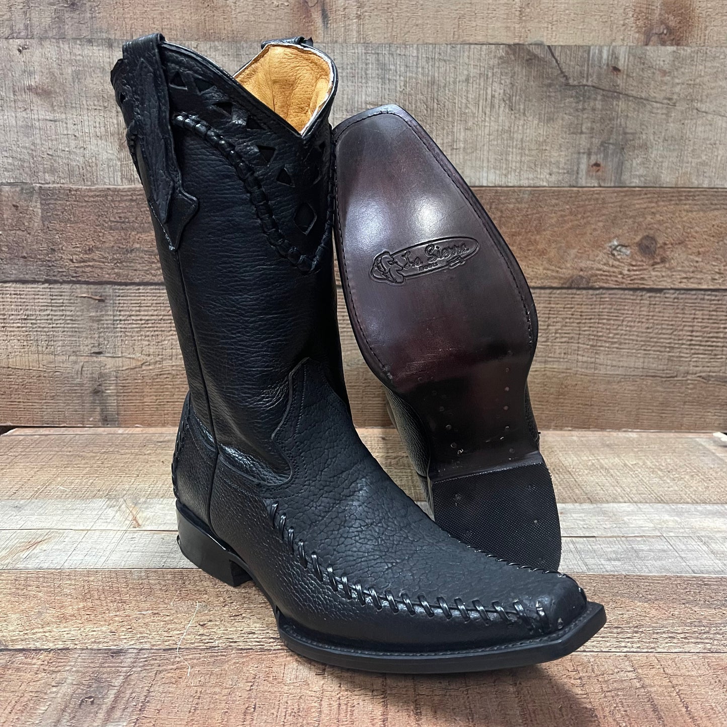 Men's Rodeo Cowboy Boots Bull Neck Leather Bota Cuello de Toro Est.045