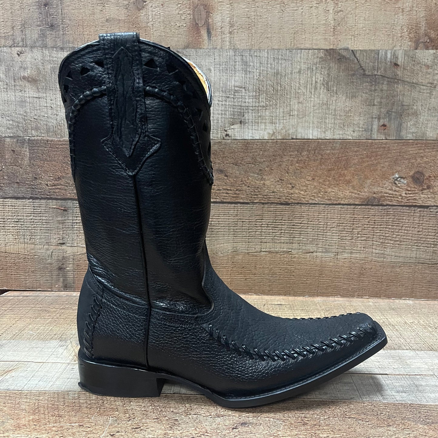 Men's Rodeo Cowboy Boots Bull Neck Leather Bota Cuello de Toro Est.045