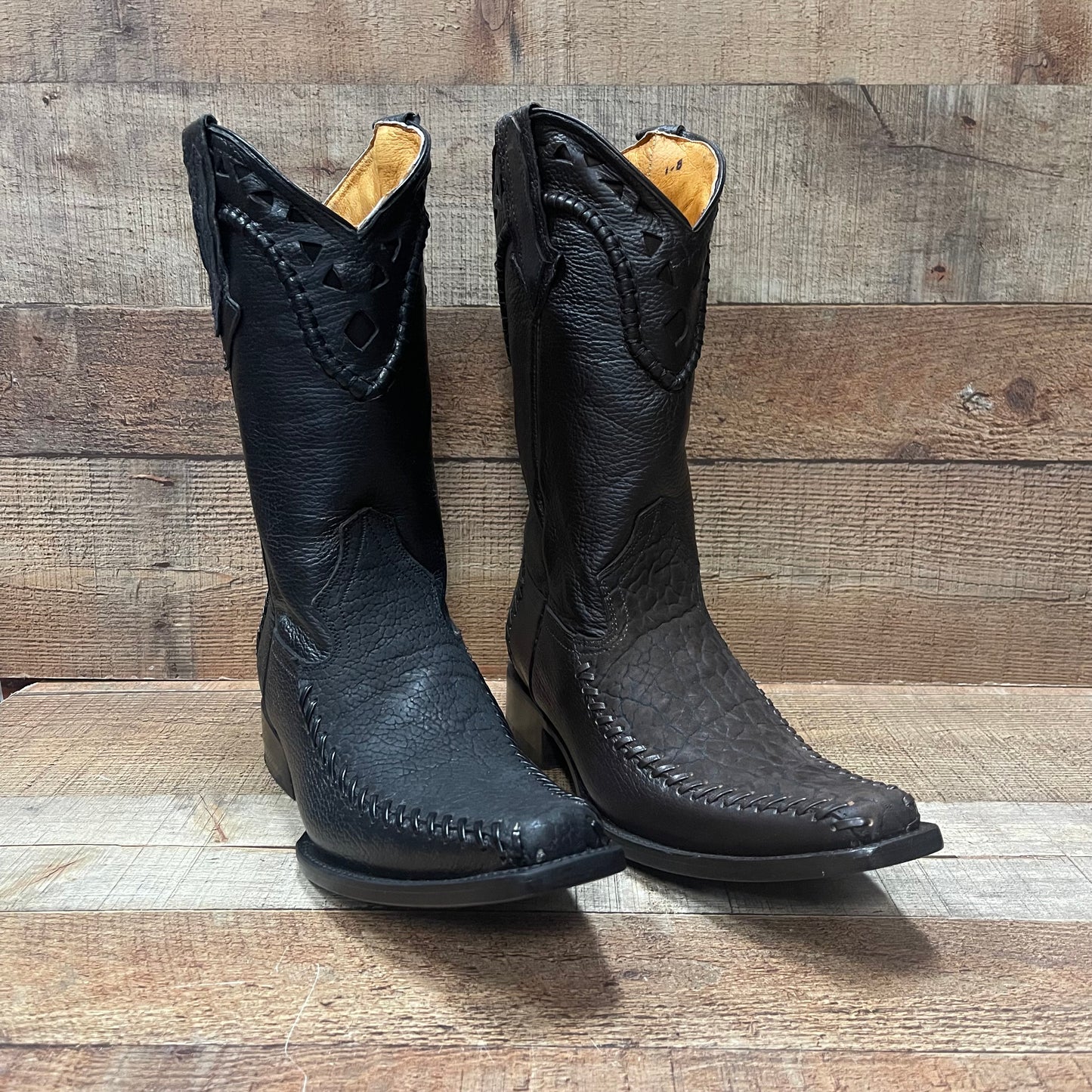 Men's Rodeo Cowboy Boots Bull Neck Leather Bota Cuello de Toro Est.045